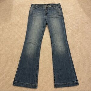 Y2K J Crew Denim Low Rise Flare Jeans Size 29 Medium Wash Bratz Classic